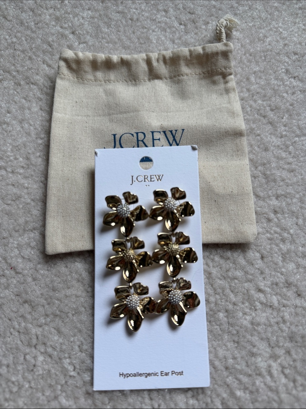 Jcrew flower earrings